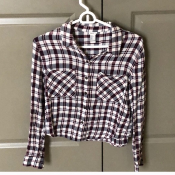 Cropped plaid shirt - Picture 1 of 2